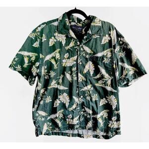 Abercrombie & Fitch Hawaiian Button-Up Shirt Men’s Casual Tropical Medium Flawed